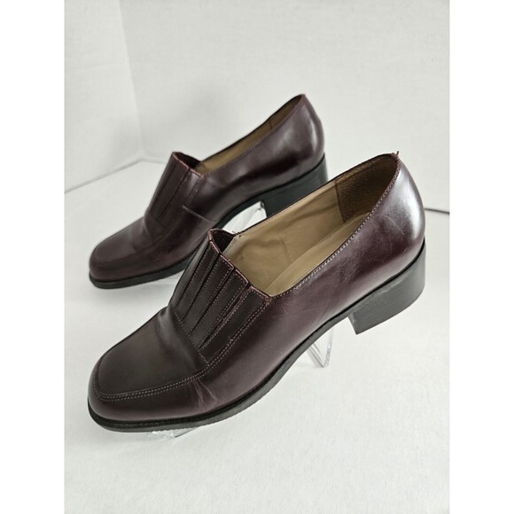I.N.C. International Concepts Red/brown Leather Loafers Womens 8.5 - Picture 4 of 8